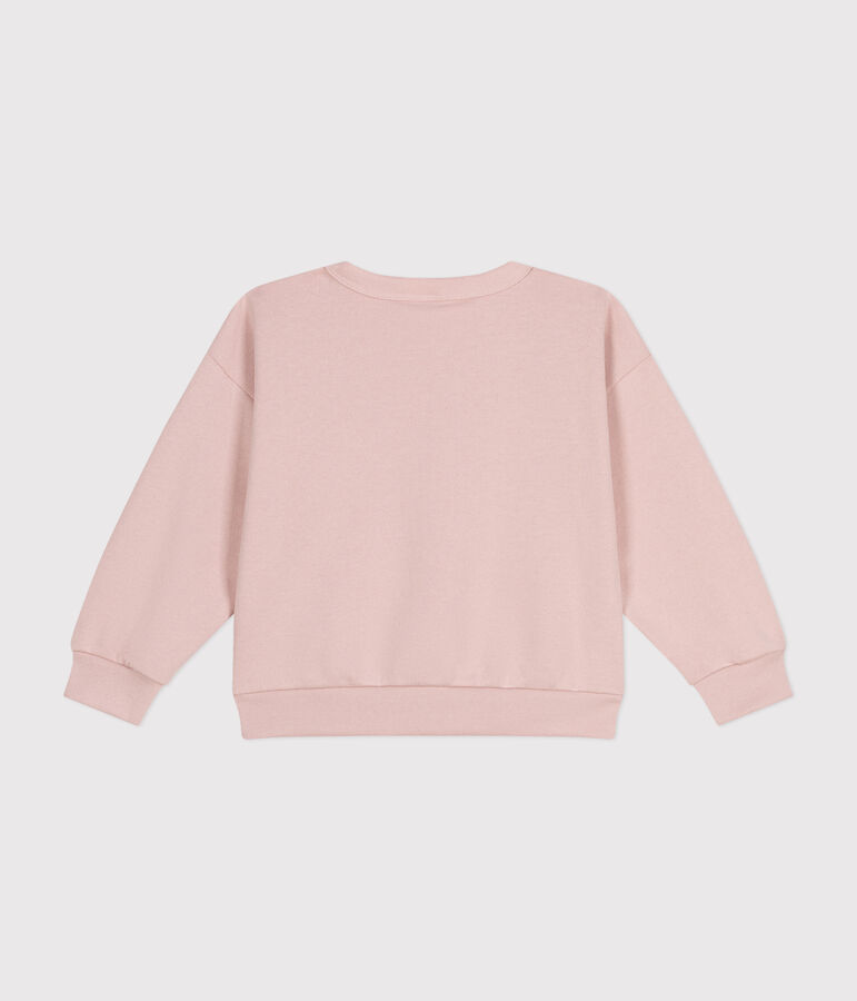 Kinder-Sweatshirt aus Molton f&uuml;r M&auml;dchen rosa