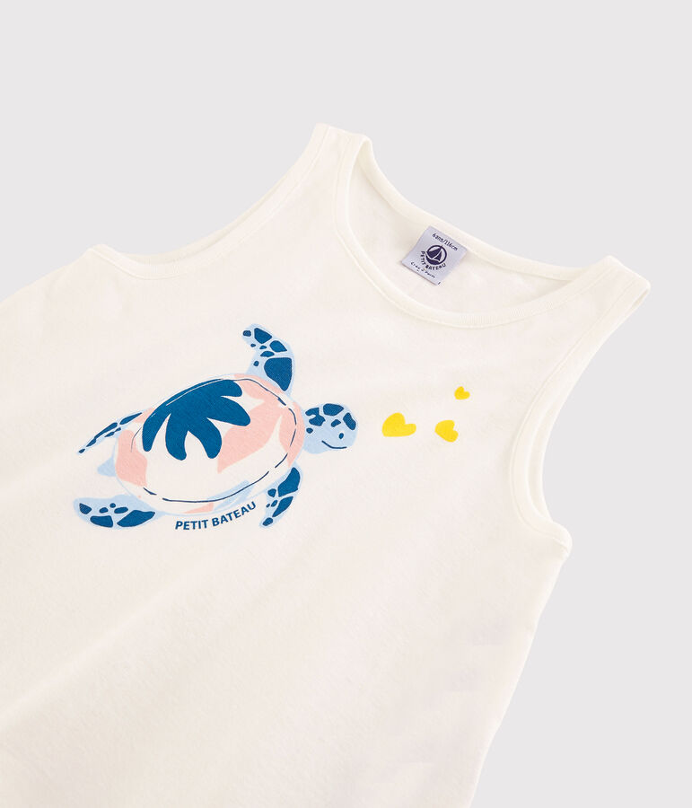 Kinder-Tanktop aus Baumwolle f&uuml;r M&auml;dchen weiss