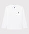 Kinder-T-Shirt aus Baumwolle für Mädchen/Jungen weiss MARSHMALLOW