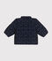 Gemusterte  Baby-Winterjacke mit einrollbarer Kapuze blau SMOKING/weiss MARSHMALLOW