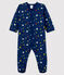Baby-Strampler mit Sternen-Motiv aus Molton blau MEDIEVAL/weiss MULTICO
