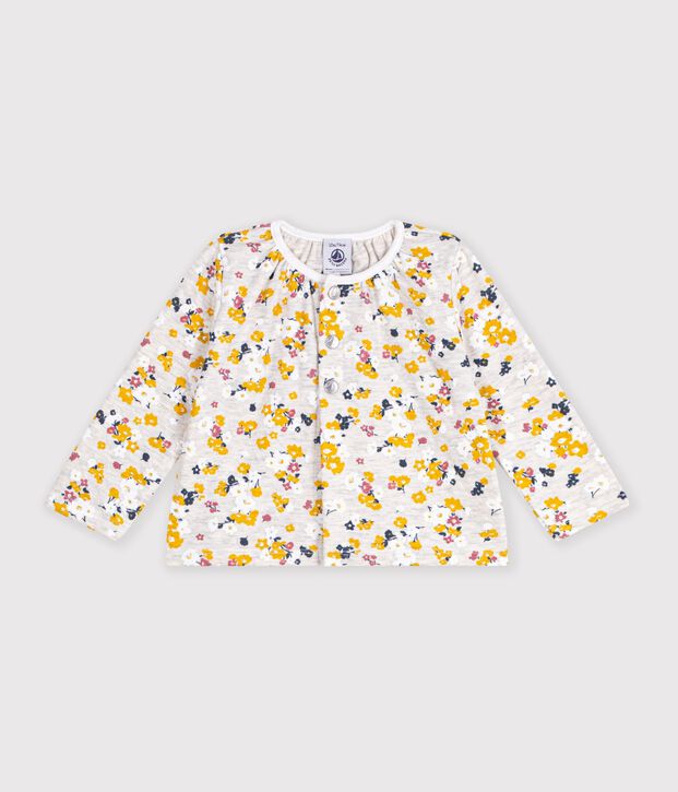 Baby-Cardigan aus Doppeljersey f&uuml;r M&auml;dchen beige/vielfarbig