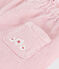 Baby-Hose aus einfarbigem Fein-Cord und bestickter Tasche hinten rosa JOLI