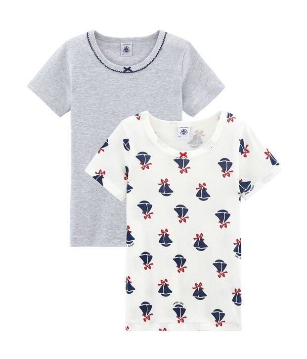 Duo aus kurz&auml;rmeligen T-Shirts f&uuml;r kleine M&auml;dchen vielfarbig