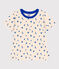 Kurzärmeliges Kinder-T-Shirt aus bedruckter Baumwolle blau AVALANCHE/weiss PERSE