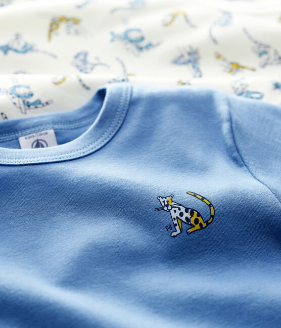2er-Set kurzärmelige T-Shirts aus Bio-Baumwolle mit Panther-Print für Jungen variante 1
