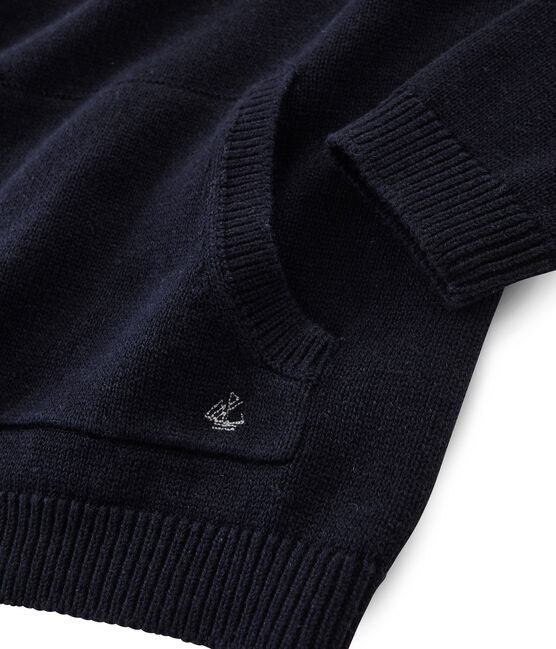 Kinder-Strickpullover aus Wolle und Baumwolle für Jungen blau SMOKING