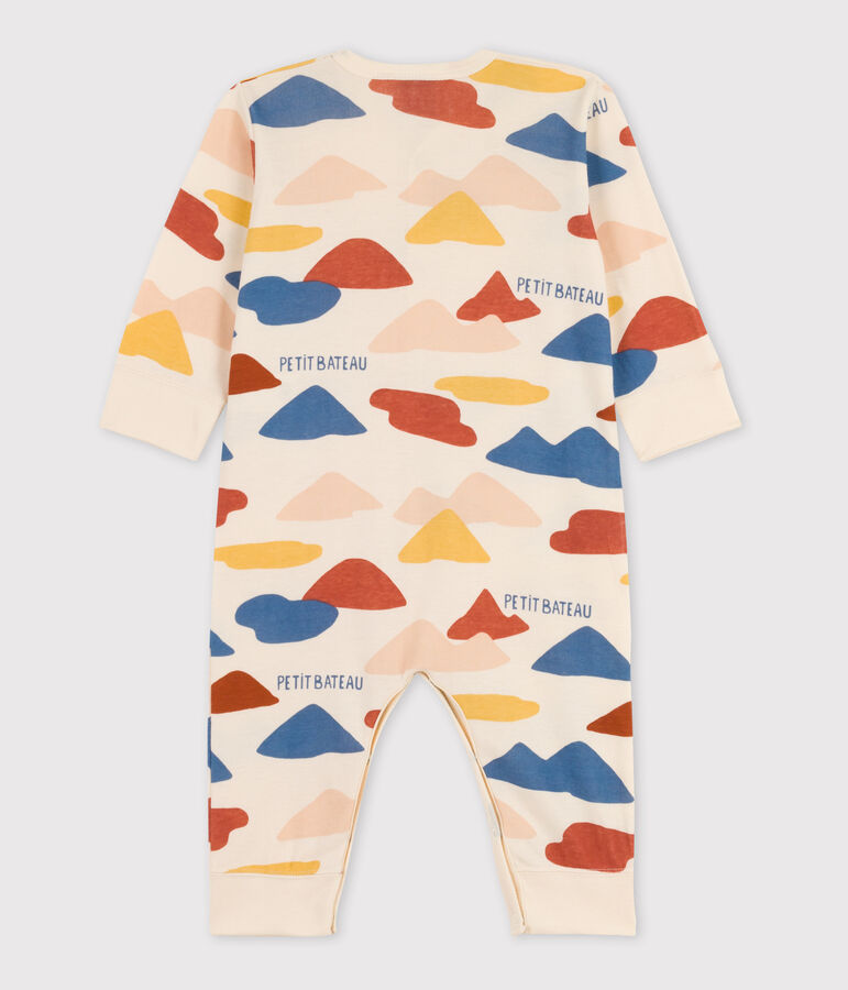 Fu&szlig;loser Baby-Strampler aus Baumwolle naturfarben/vielfarbig