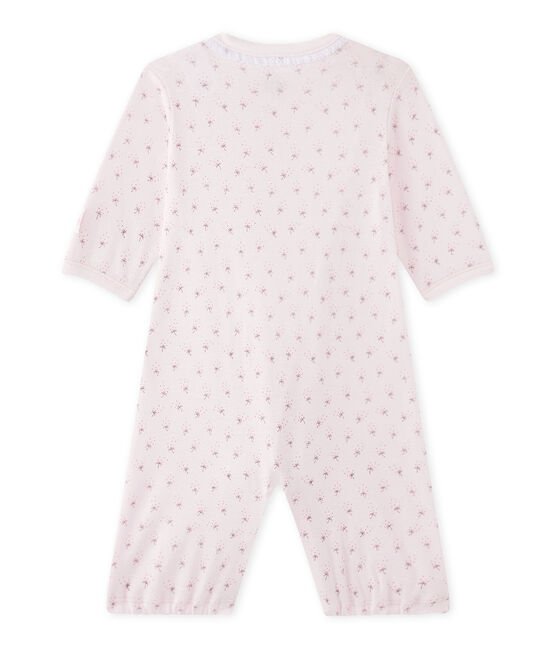 Baby-Mädchen-Overall mit 2-in-1-Effekt rosa VIENNE/weiss MULTICO