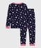 Kinder-Pyjama aus Baumwolle mit eng anliegenden Beinen und Sternmotiv blau SOIR/ MARSHMALLOW