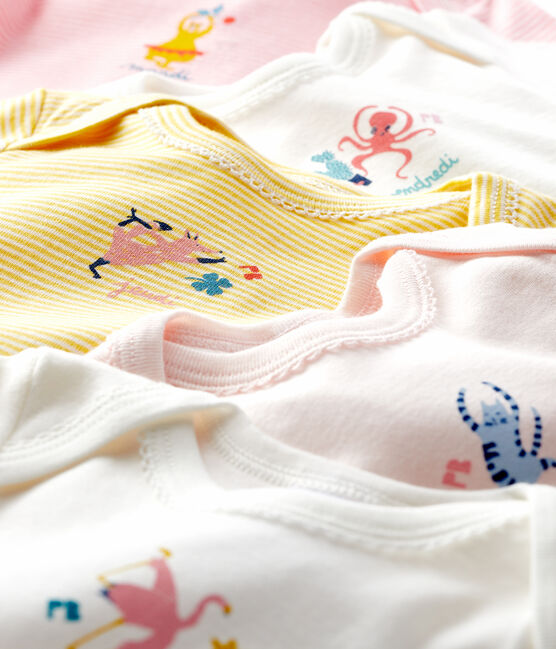 5er-Set langärmelige Baby-Bodys für Mädchen variante 1