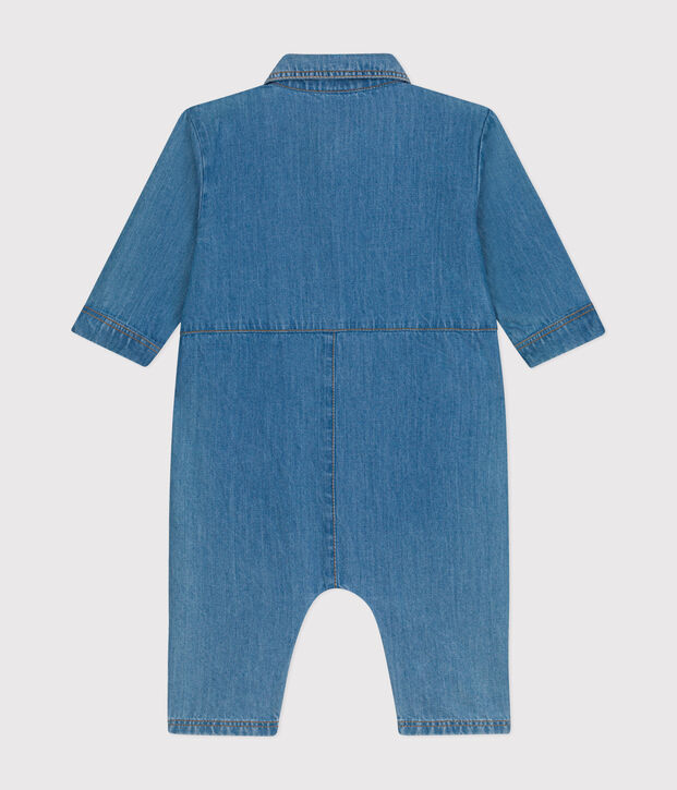 Langer Baby-Overall aus Denim blau
