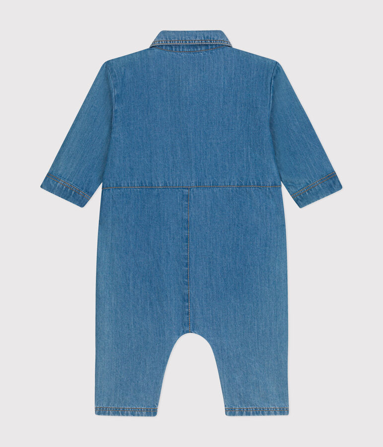 Langer Baby-Overall aus Denim blau
