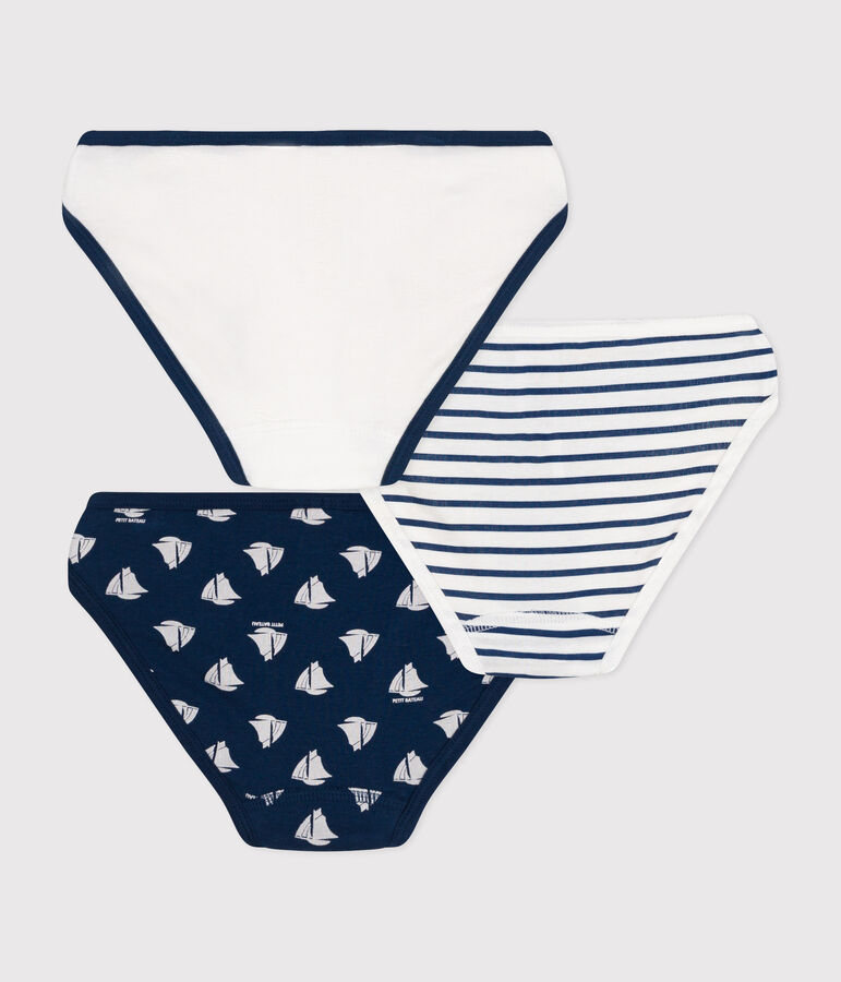 3er-Set Slips f&uuml;r M&auml;dchen aus Baumwolle vielfarbig