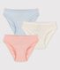 3er-Set Slips aus Bio-Baumwolle mit Mini-Sternchen für Mädchen