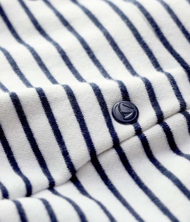 Baby-Shorts aus Baumwolle. weiss/blau