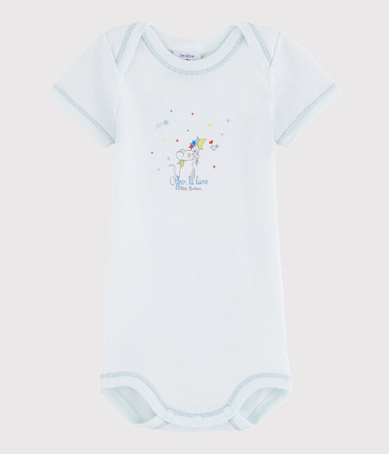 Kurzärmeliger Baby-Body Jungen blau Bocal