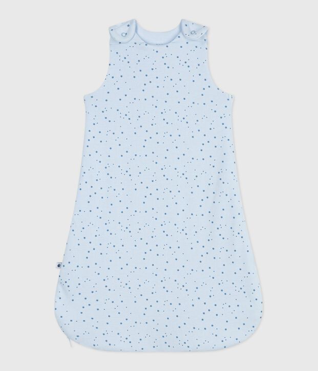 Babyschlafsack aus Baumwolle mit Sternmotiv TOG-Wert 1,5 blau/blau