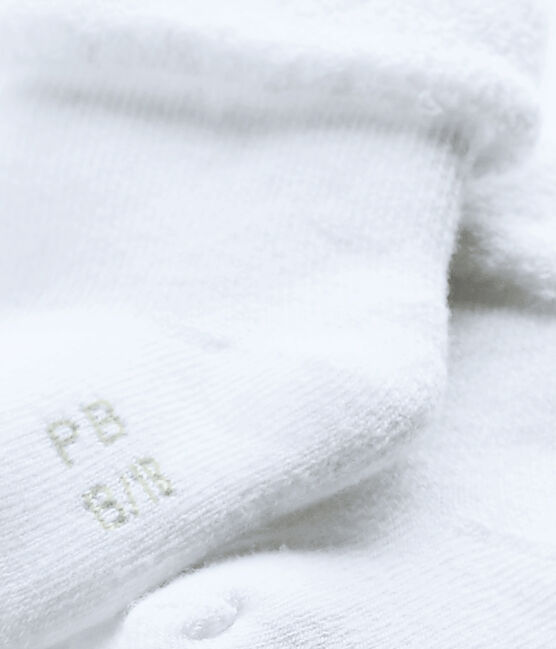 Socken aus weichem, bequemem Frottee. weiss ECUME