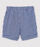 Baby-Vichy-Shorts aus Cotton Rich-Material für Jungen blau SURF/weiss MARSHMALLOW