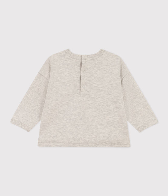 Sweatshirt Petit Bateau X Snoopy aus Molton für Babys grau BELUGA CHINE
