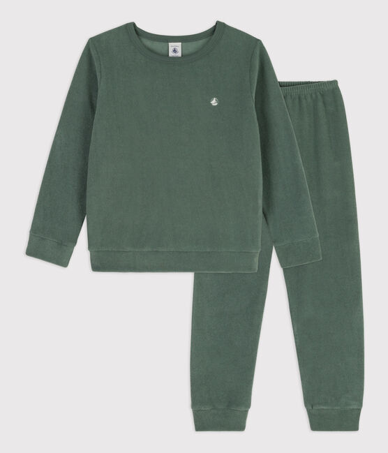 Kinderpyjama aus Frottee grün VALLEE
