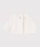 Baby Wickeljacke aus gestepptem Baumwoll-jersey weiss MARSHMALLOW
