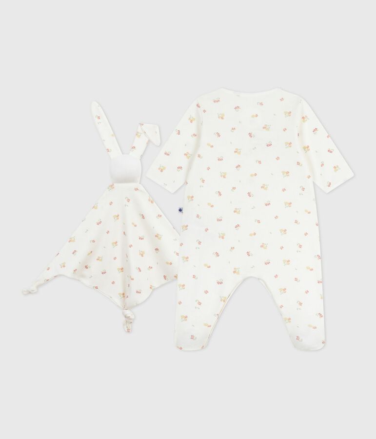 Newborn-Geschenkset aus Baumwolle mit Blumenmotiv vielfarbig