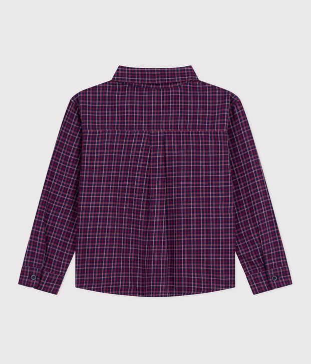 Kinder-Hemd aus Flanell mit Karomuster blau/vielfarbig