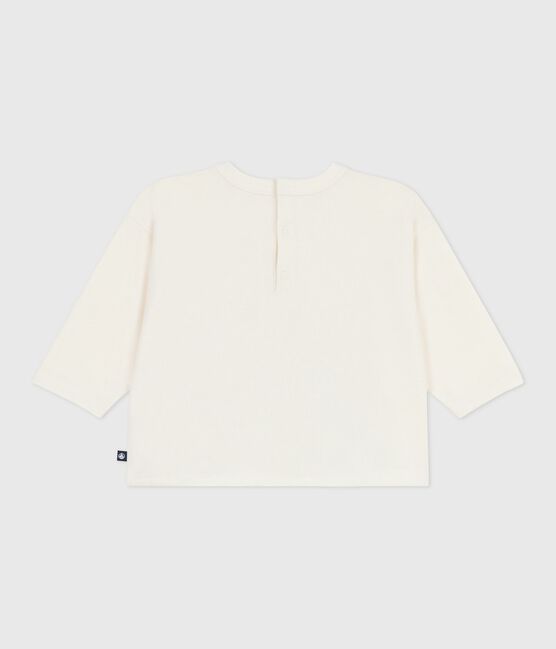 Langärmeliges Baby-T-Shirt aus Baumwolle mit Katzenmotiv blau MILK/ OLYMPIC