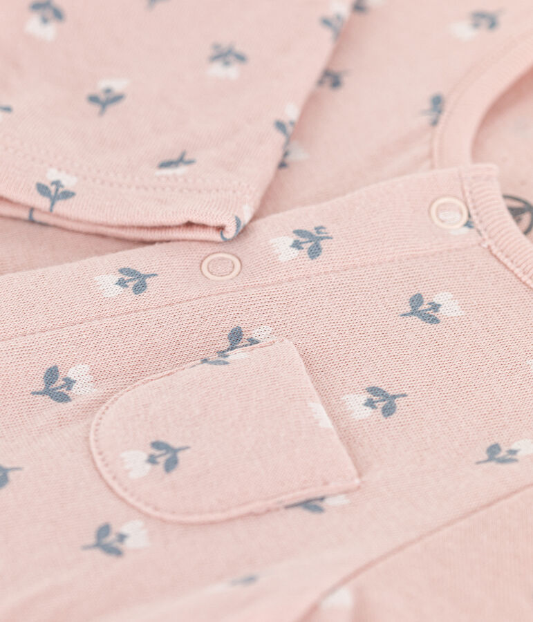 Langer Baby-Overall aus Doppeljersey rosa/vielfarbig