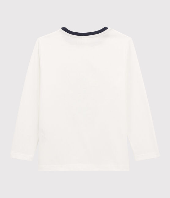 Kinder-T-Shirt mit Siebdruck für Jungen weiss MARSHMALLOW
