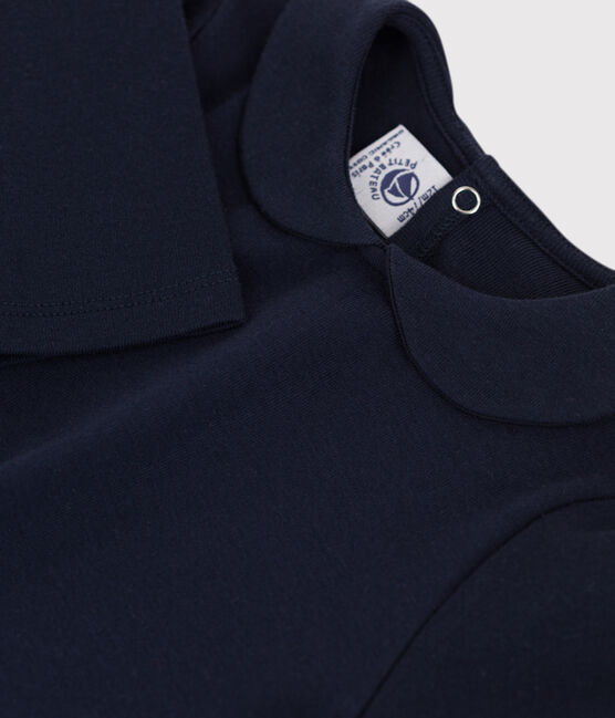 Langärmelige Babybluse aus Baumwolle blau SMOKING