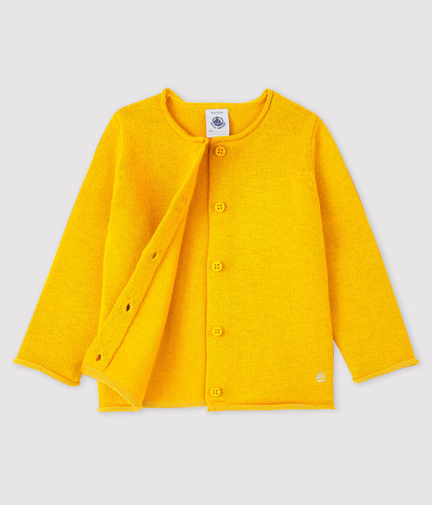 Lang&auml;rmeliger Baby-Cardigan f&uuml;r M&auml;dchen gelb