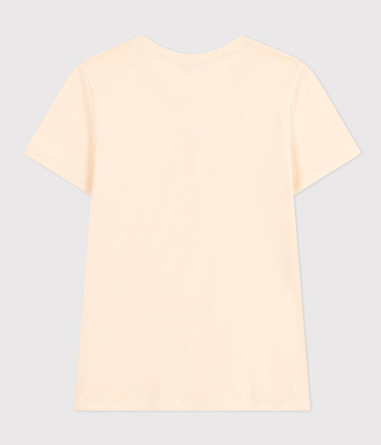 Damen-T-Shirt Le Droit mit Rundhalsausschnitt aus Baumwolle naturfarben AVALANCHE