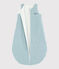 Gestreifter Baby-Schlafsack aus Rippstrick weiss MARSHMALLOW/ BRUME