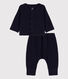 Zweiteiliges Baby-Set aus unifarbenem Bio-Doppeljersey