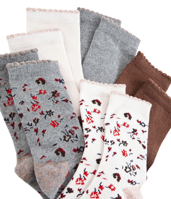 Set aus 5 Paar Kinderstrümpfen für Mädchen variante 1