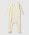 Baby-Strampler aus Bio-Baumwolle mit floralem Muster für Mädchen weiss MARSHMALLOW/weiss MULTICO