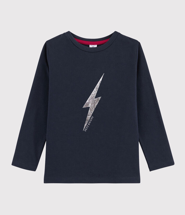 Kinder-T-Shirt mit Siebdruck f&uuml;r Jungen blau