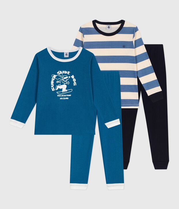 Set Kinder-Pyjamas aus bedruckter Baumwolle vielfarbig