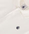 Kurzärmeliges Baby-Poloshirt aus Baumwolle weiss MARSHMALLOW