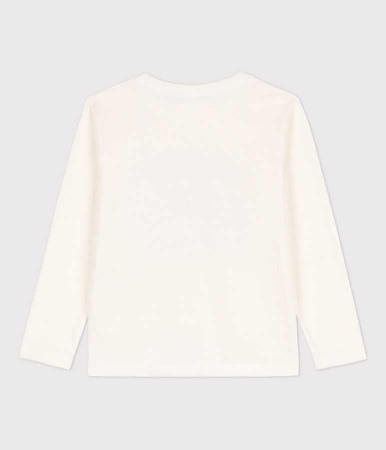 Lang&auml;rmeliges T-Shirt mit Printmotiv Kinder Jungen weiss