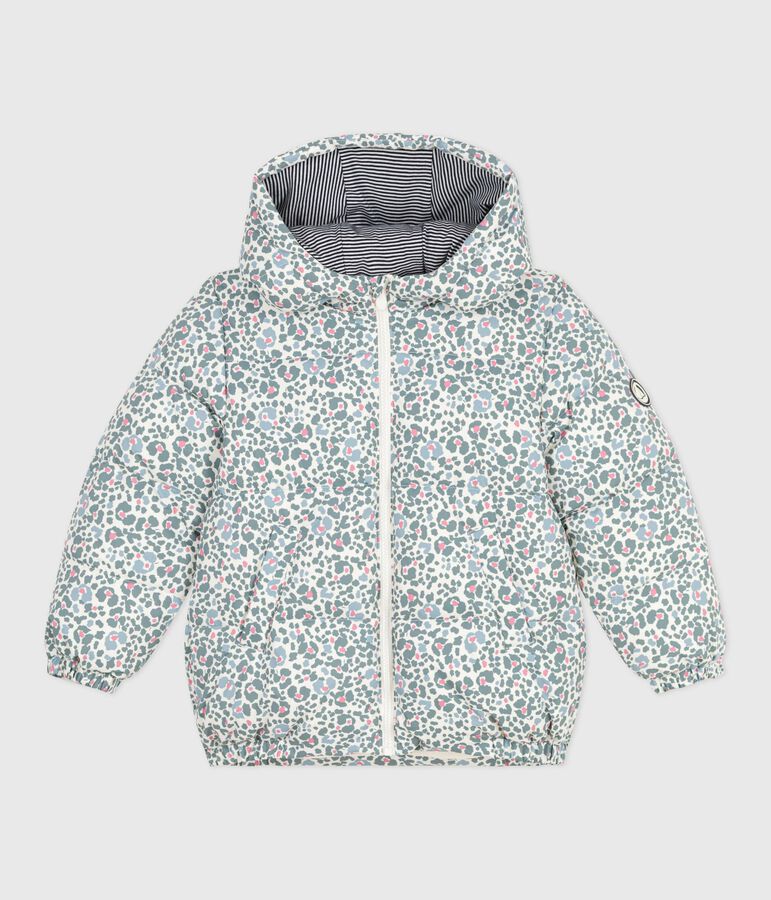 Kinder-Winterjacke mit Muster naturfarben/vielfarbig