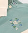 Baby College-Jacke aus Molton gr&uuml;n/naturfarben
