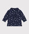 Baby-Hemd aus Flanell blau MEDIEVAL/weiss MARSHMALLOW