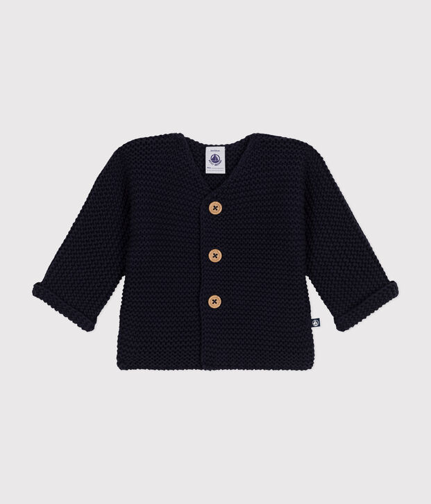 Baby-Cardigan kraus rechts gestrickt SMOKING