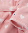 Frottee-Bademantel mit Herzchen-Muster für Mädchen rosa CHARME/weiss MARSHMALLOW