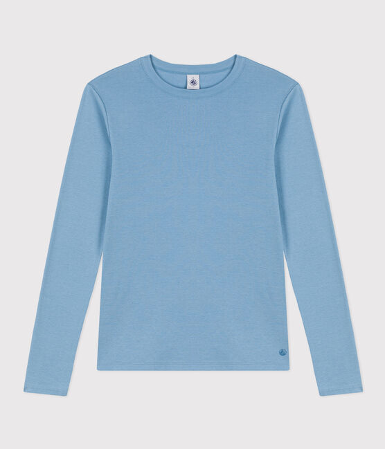 T-Shirt L’ICONIQUE aus Baumwolle mit rundem Ausschnitt für Damen blau AZUL