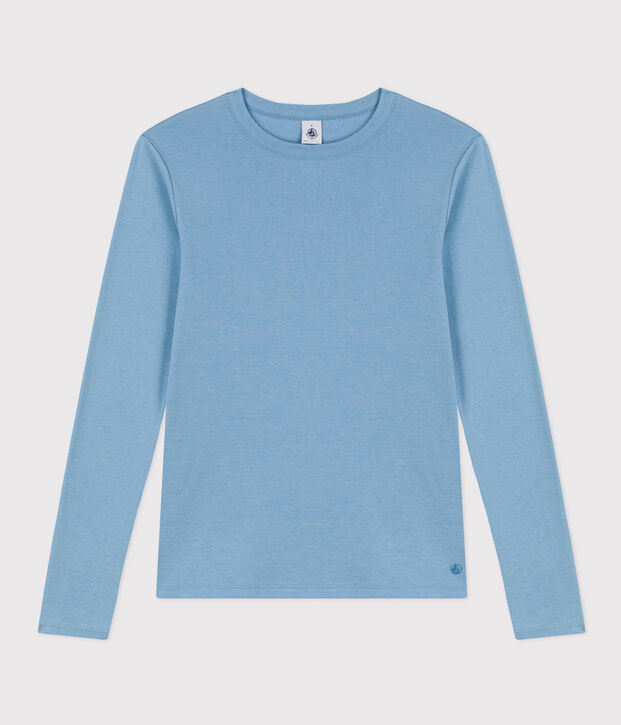 T-Shirt L&rsquo;ICONIQUE aus Baumwolle mit rundem Ausschnitt f&uuml;r Damen blau